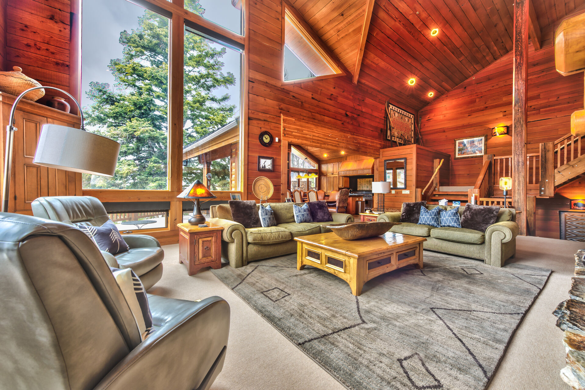 Living Area and Windows with Mountain View in Our Deer Valley Utah, Vacation Rentals.