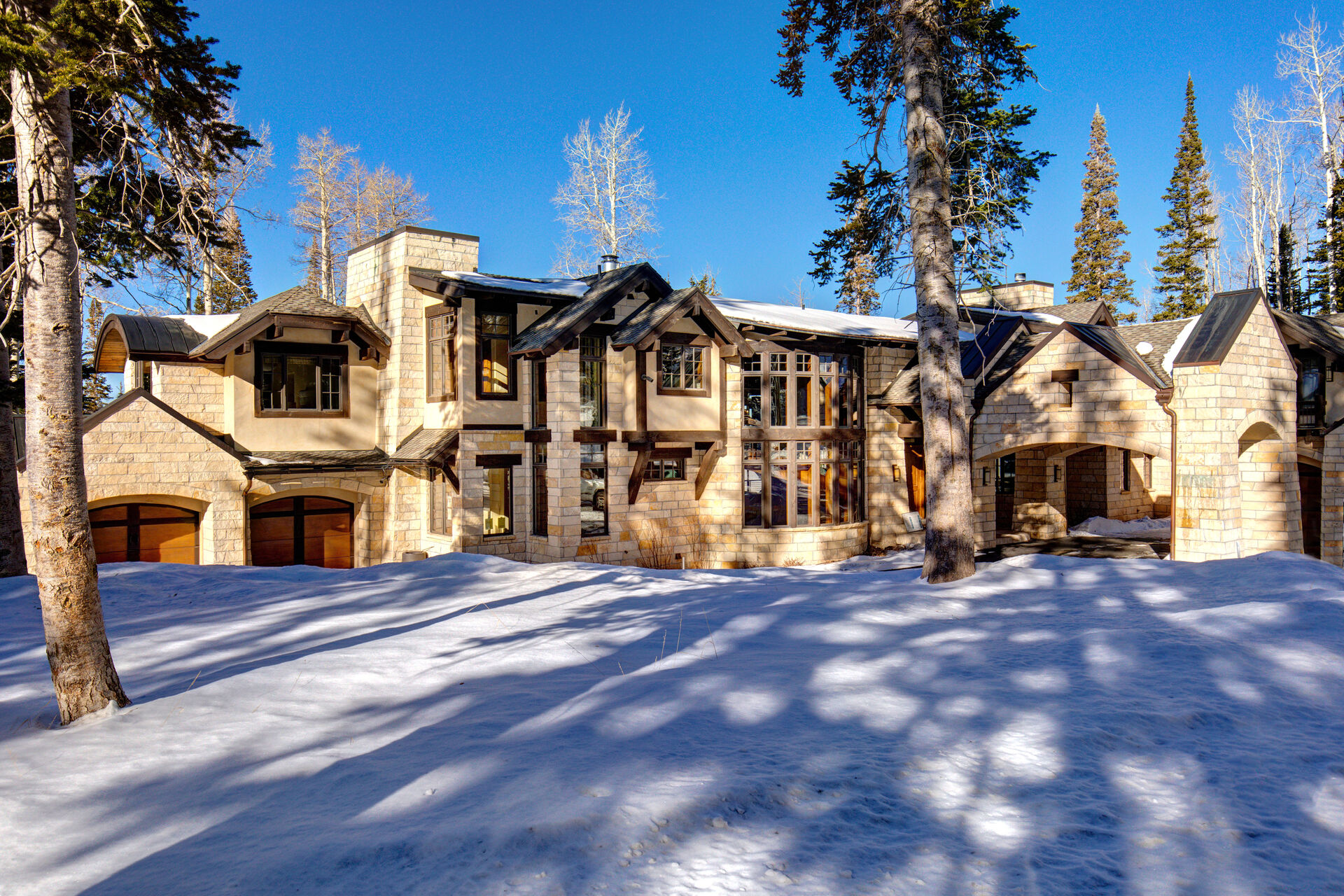 Front Picture of One of Our Park City Mansion Rentals.