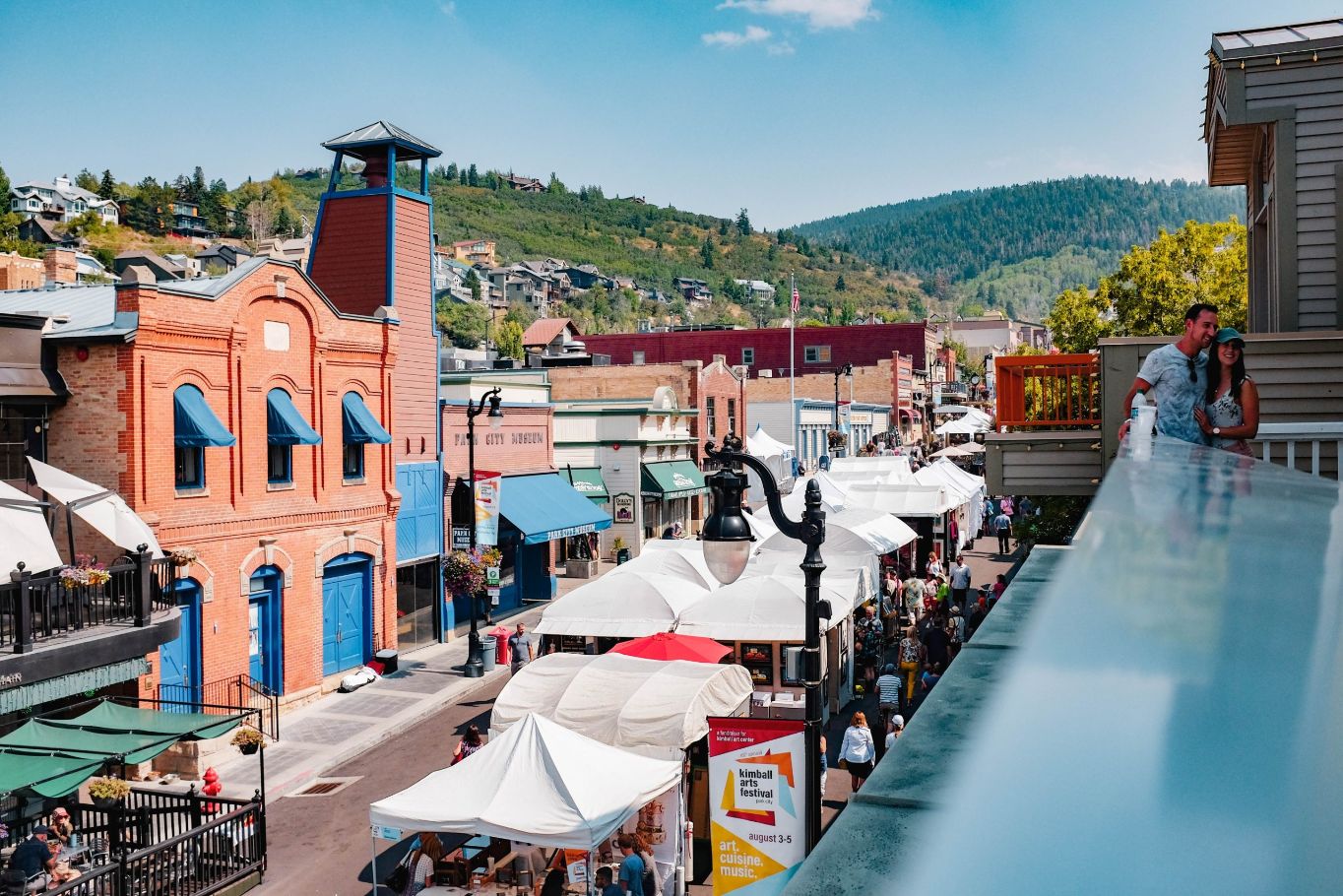 A Couple Enjoying one of their Journeys to Park City at the Art Festival.