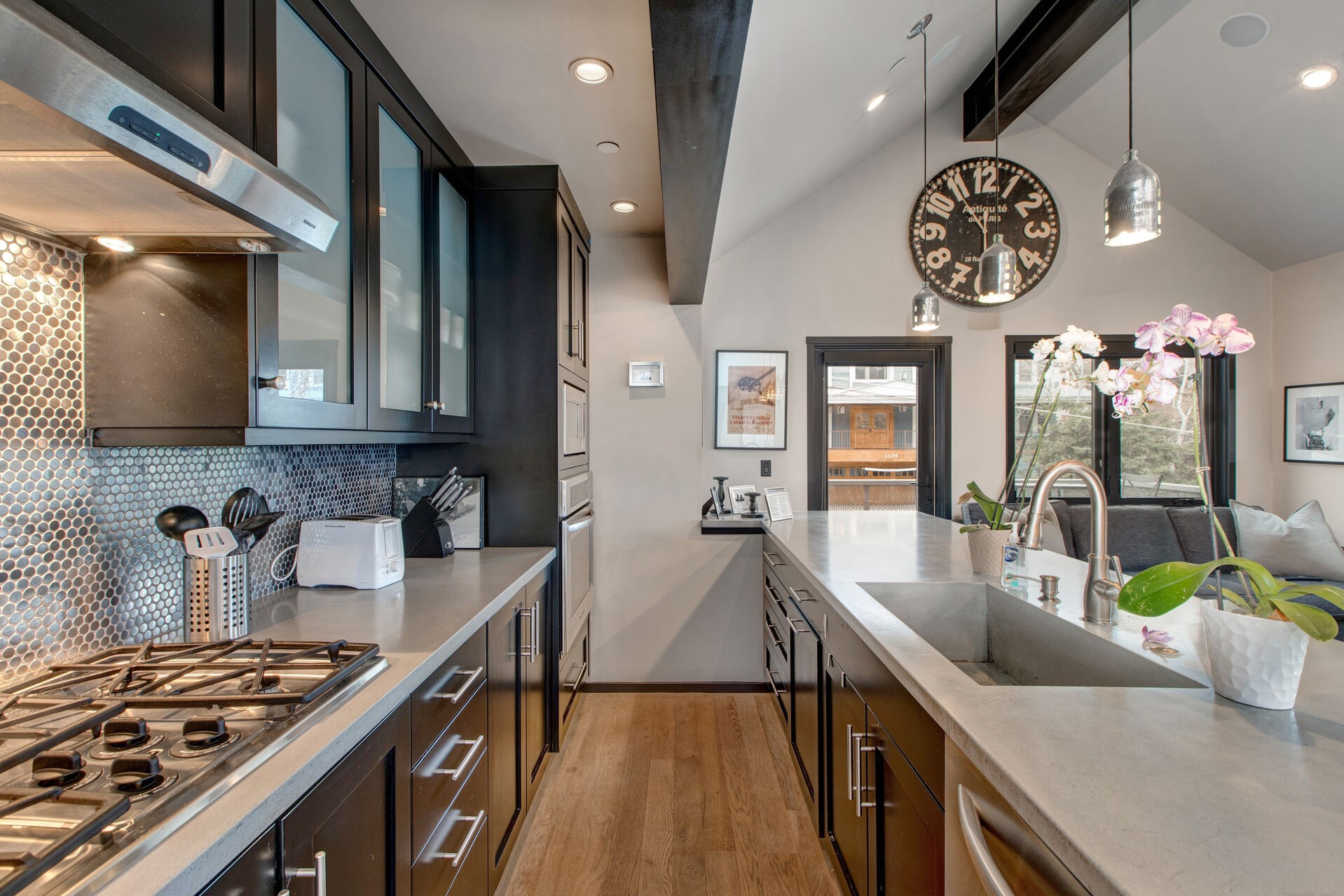 Kitchen with Counter Bar in One of Our Lower Deer Valley Condo Rentals.