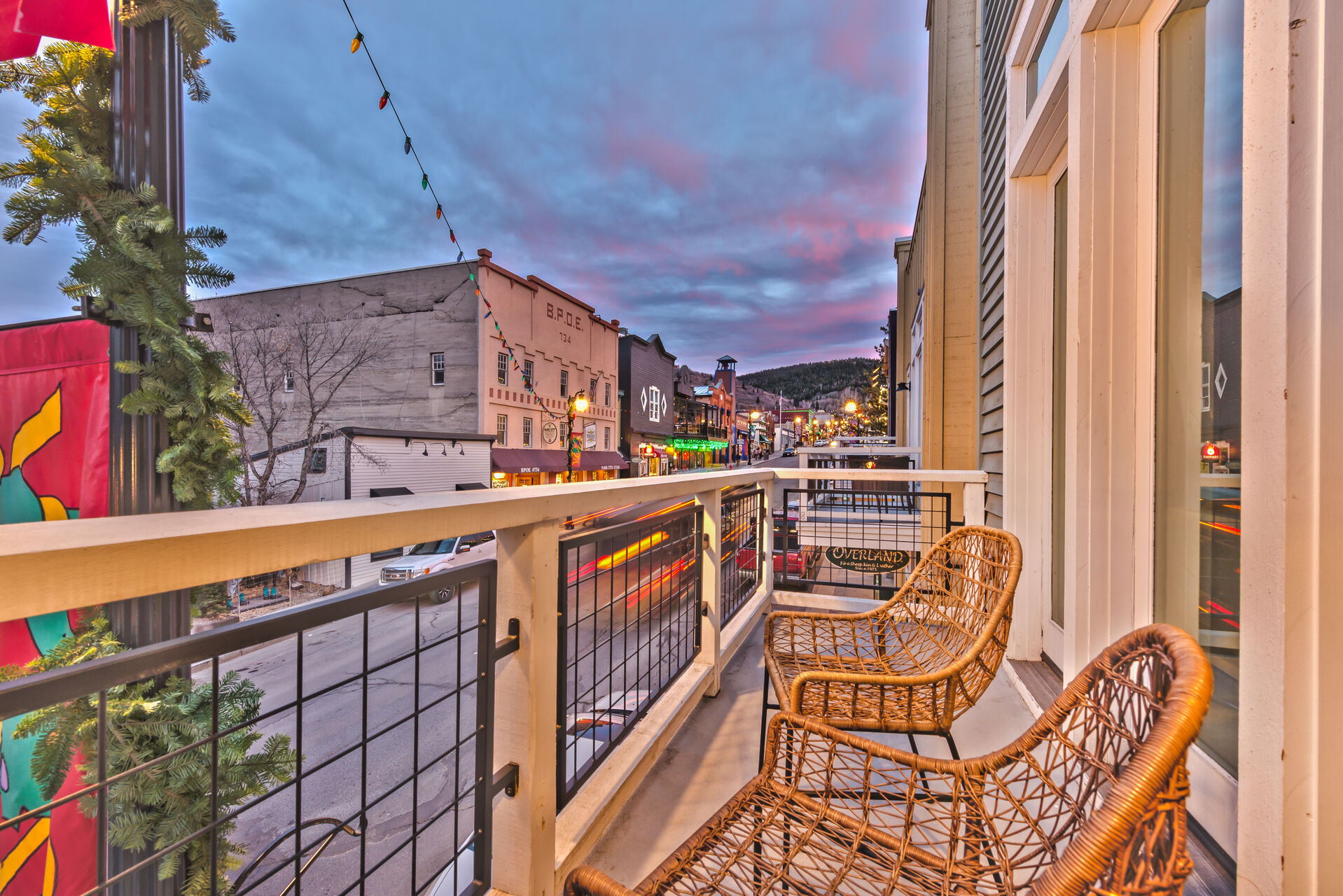 Private Deck Off Living Room in Our Park City Condos on Main Street.