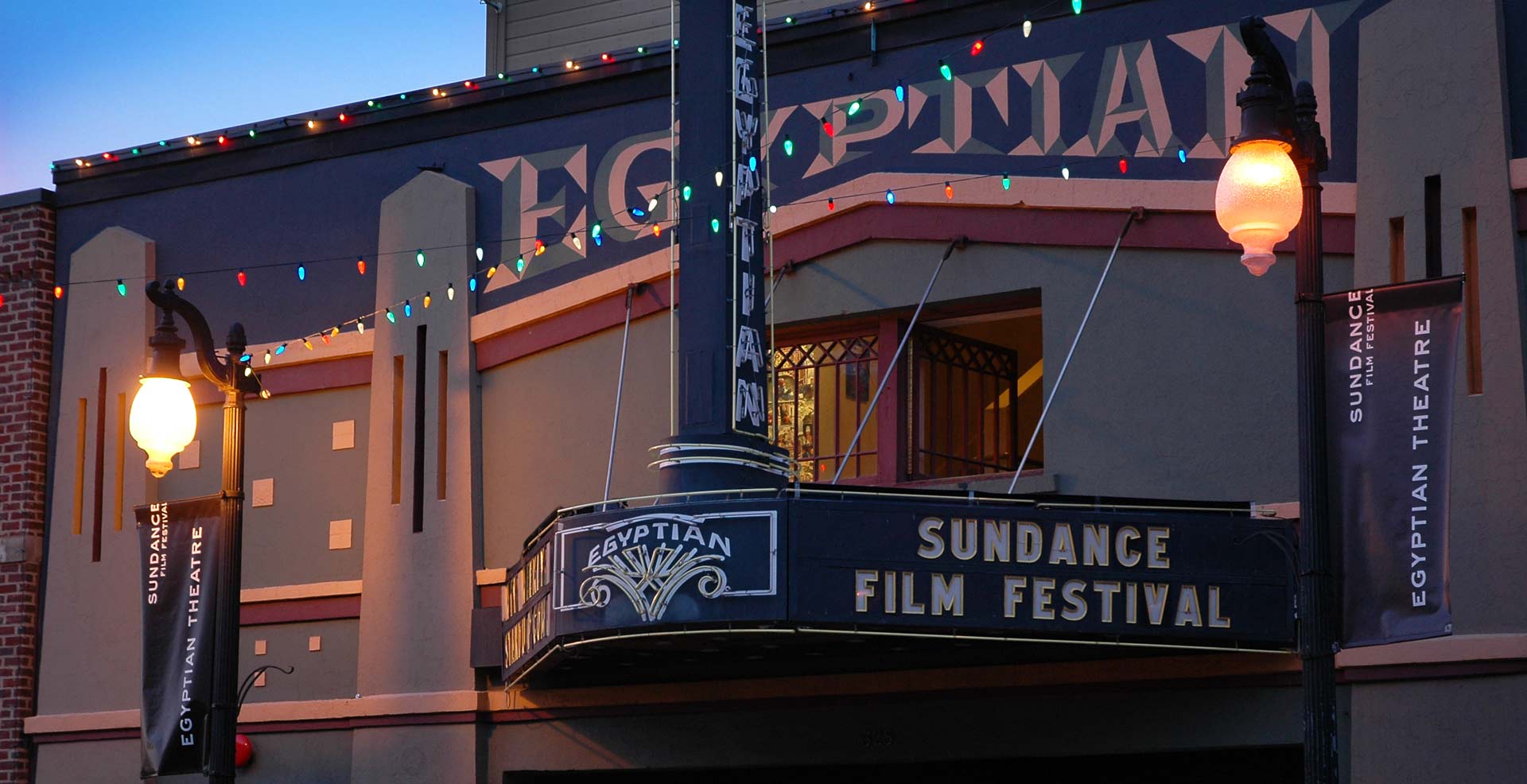 Exterior View of the Egyptian Theater at Park City.