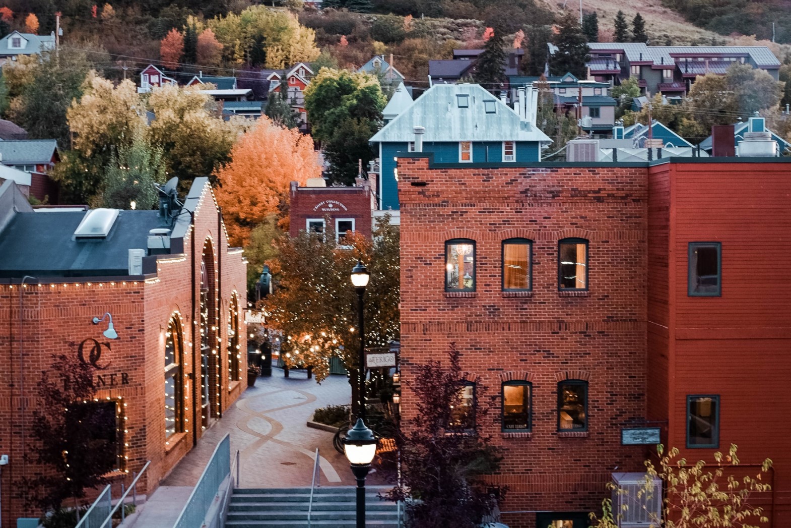 Aerial View of Park City Background of Park City Rental Properties Contact Info.