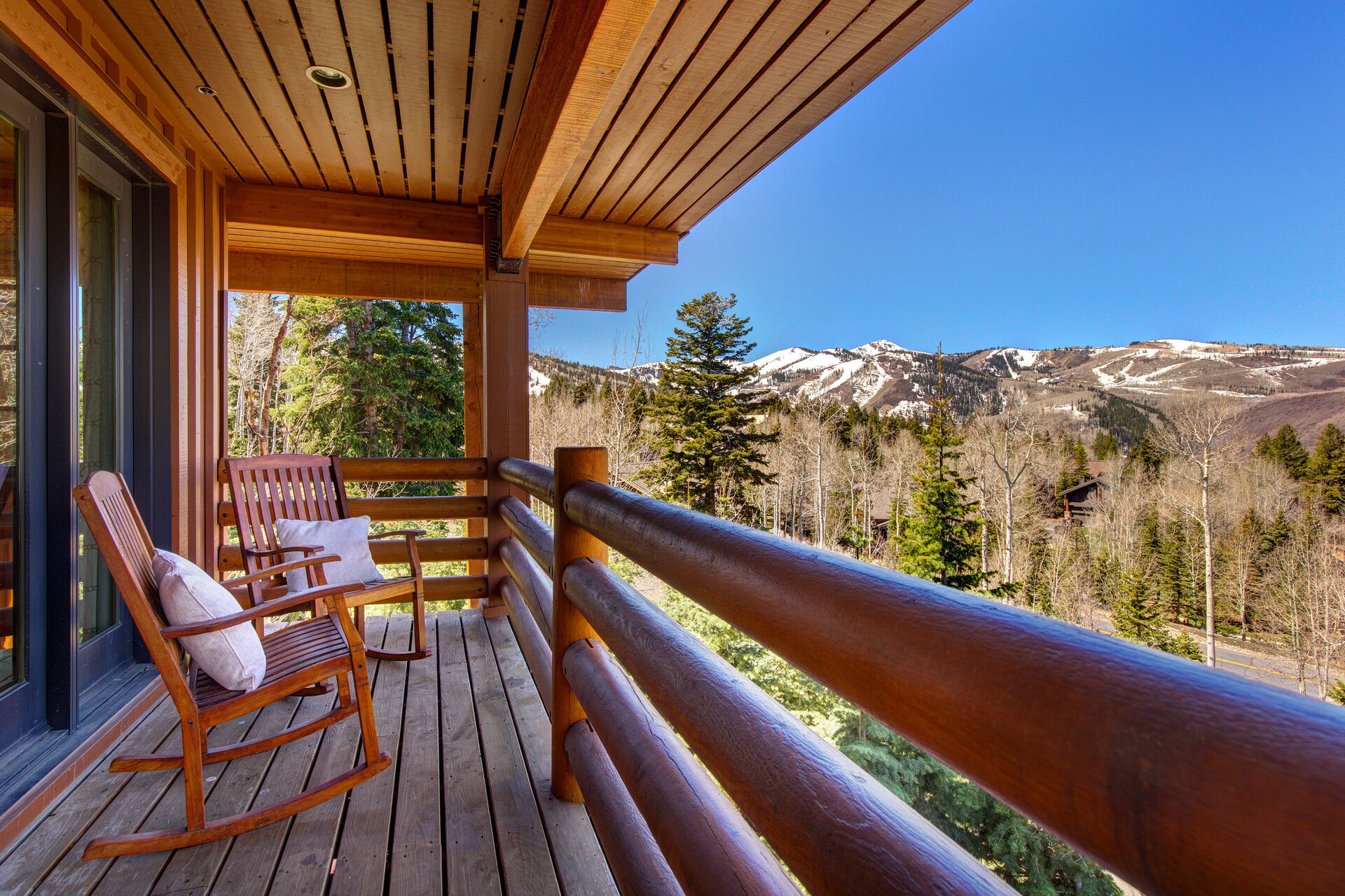 The Balcony with Mountain View in Our Park City Rental Properties.