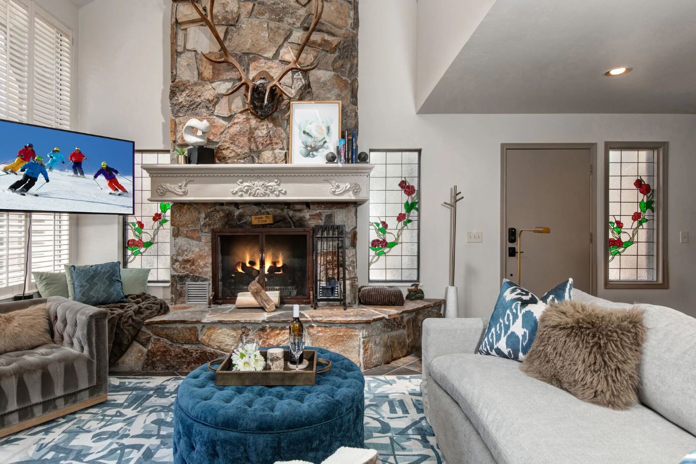 The living room of one of our Park City rental properties