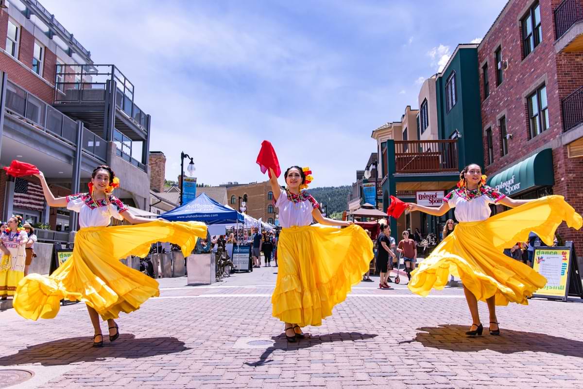 Latino dancers at the Latino Park City festival.